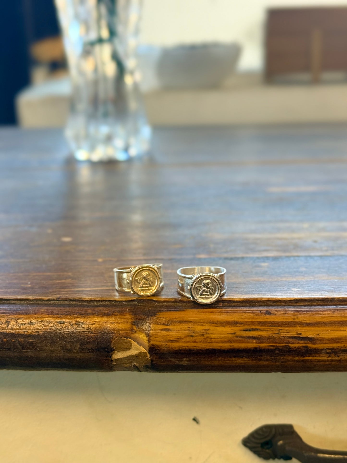 Vintage Revival Cherub Rings • Brass • Made to order