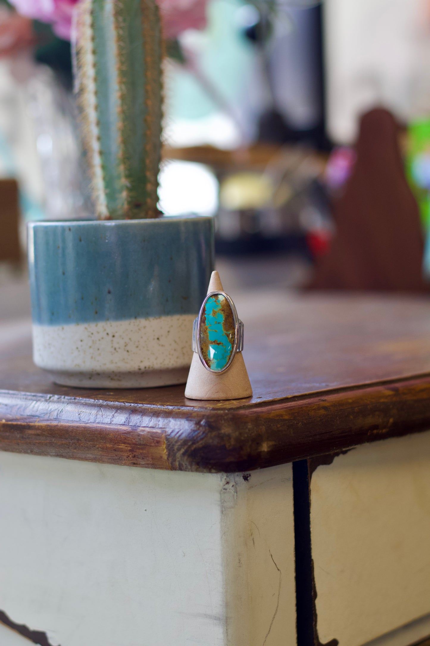 Turquoise Mountain Recycled Ring size 8
