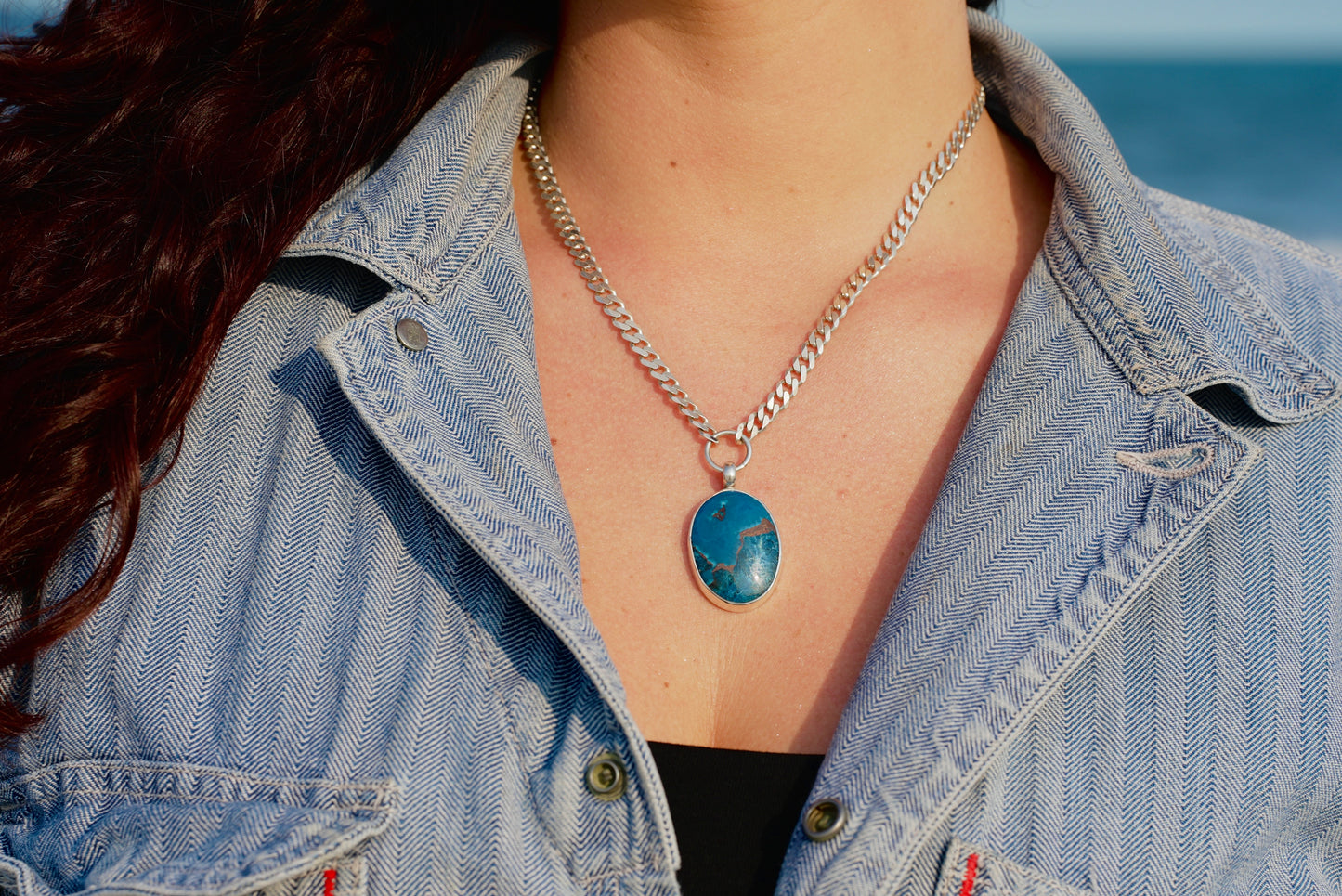 Shattuckite Ocean Necklace