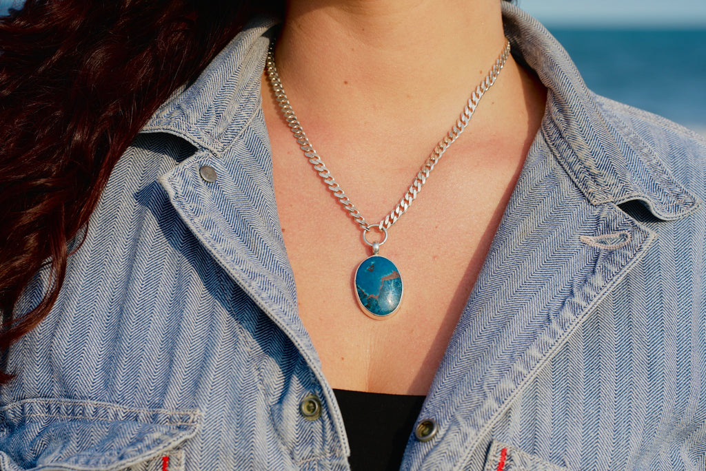 Shattuckite Ocean Necklace
