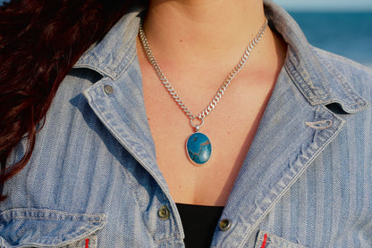 Shattuckite Ocean Necklace