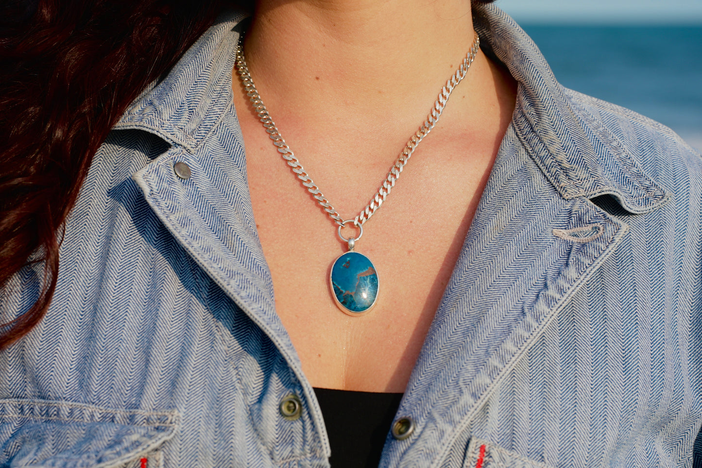 Shattuckite Ocean Necklace