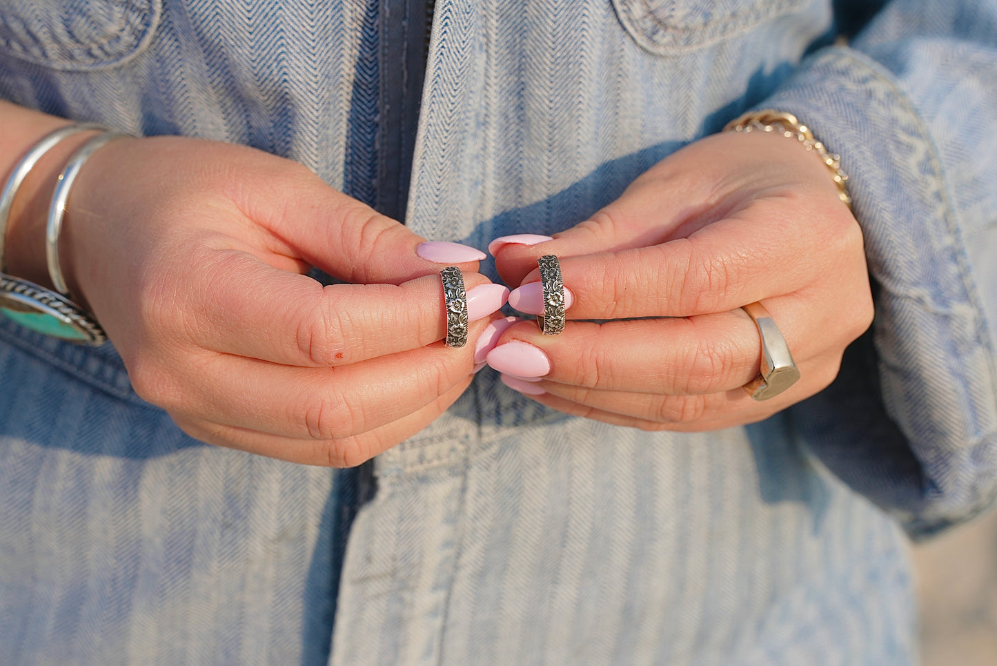 Wild Rose Hoops