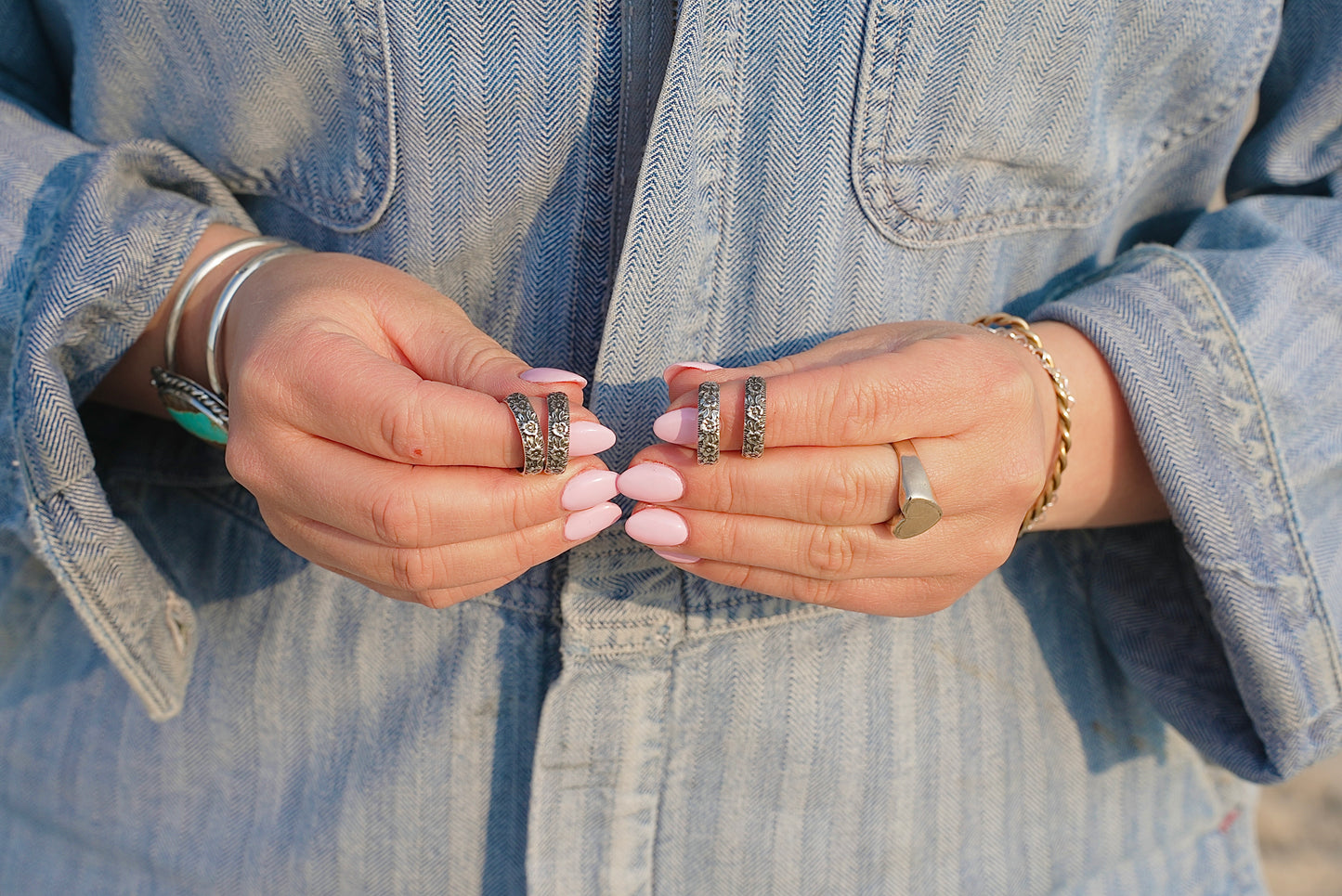 Wild Rose Hoops