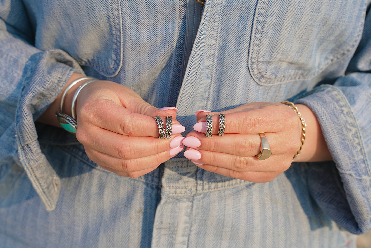 Wild Rose Hoops