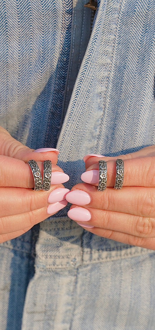 Wild Rose Hoops