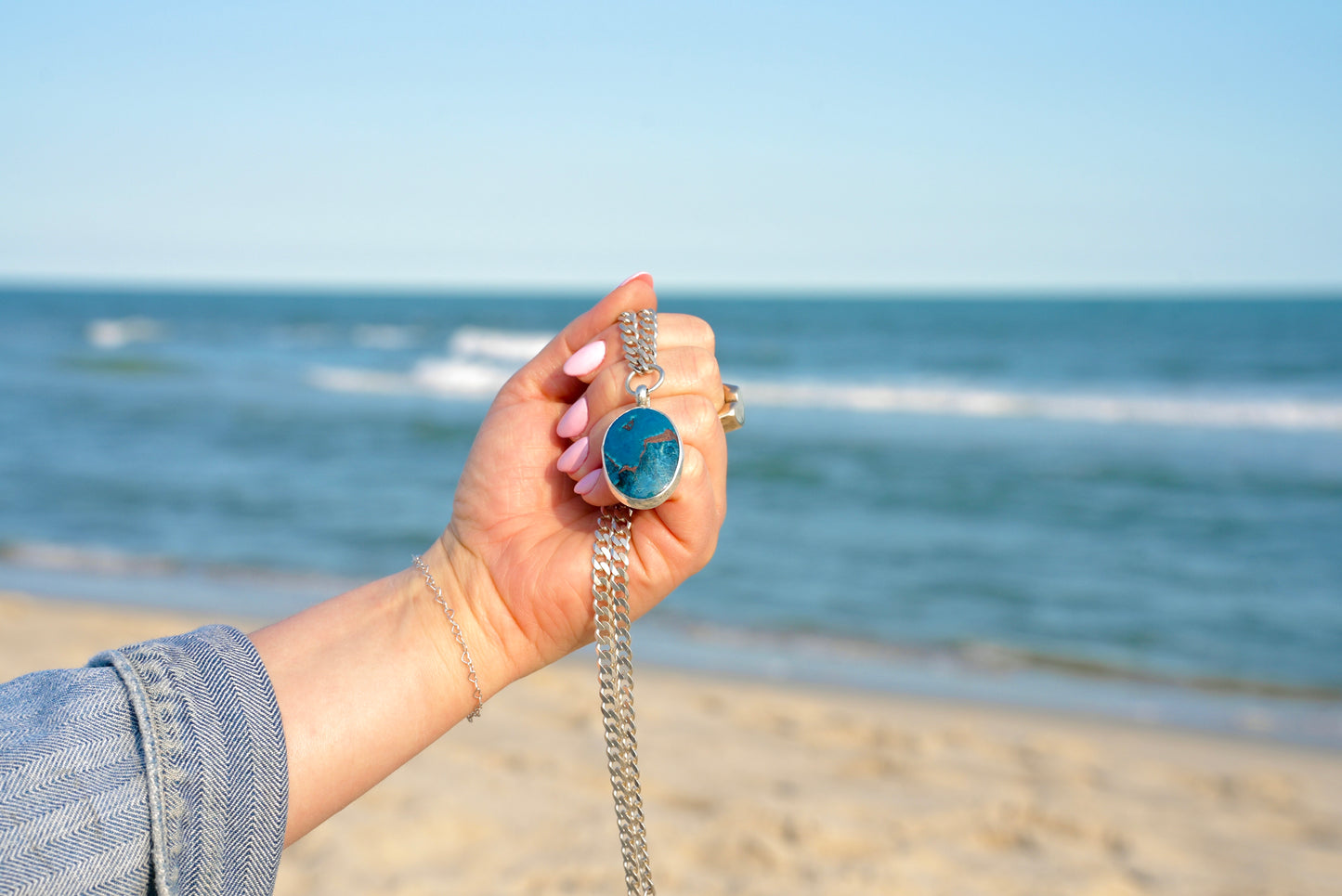Shattuckite Ocean Necklace