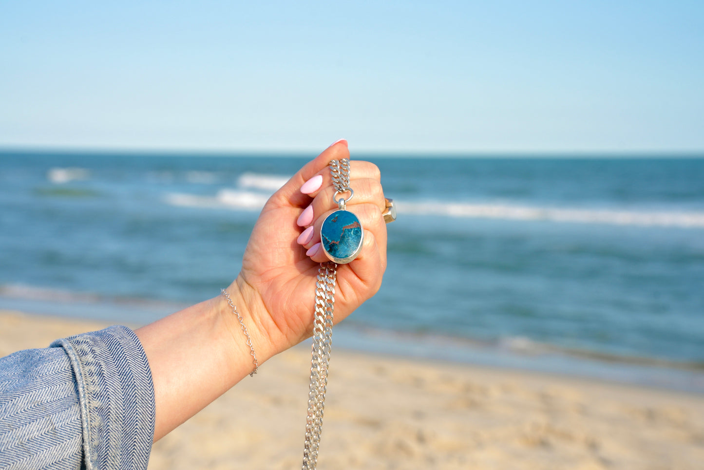 Shattuckite Ocean Necklace