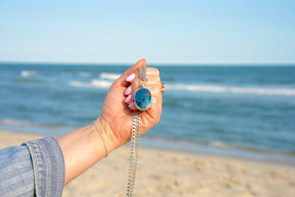 Shattuckite Ocean Necklace