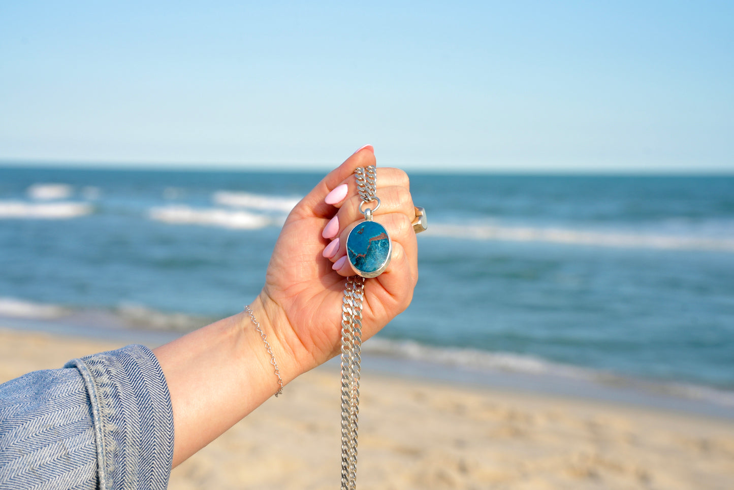 Shattuckite Ocean Necklace