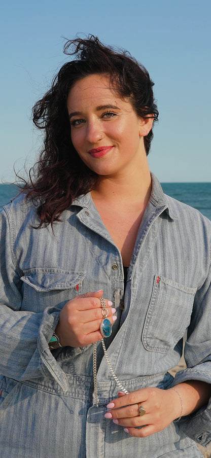 Shattuckite Ocean Necklace