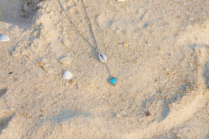 Cowrie & Turquoise Lariat