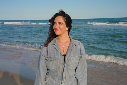 Cowrie & Turquoise Lariat