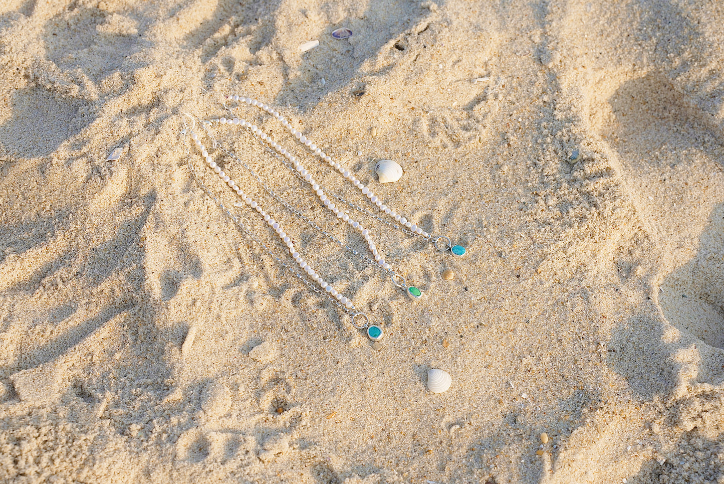 Chérie Turquoise + Pearl Necklace