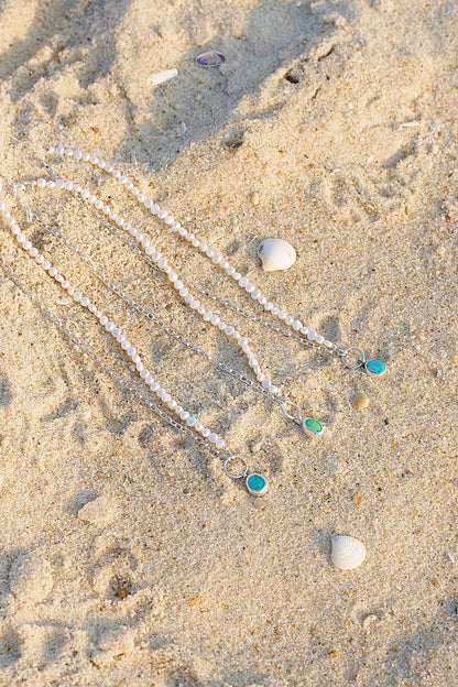 Chérie Turquoise + Pearl Necklace