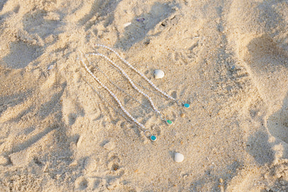 Chérie Turquoise + Pearl Necklace