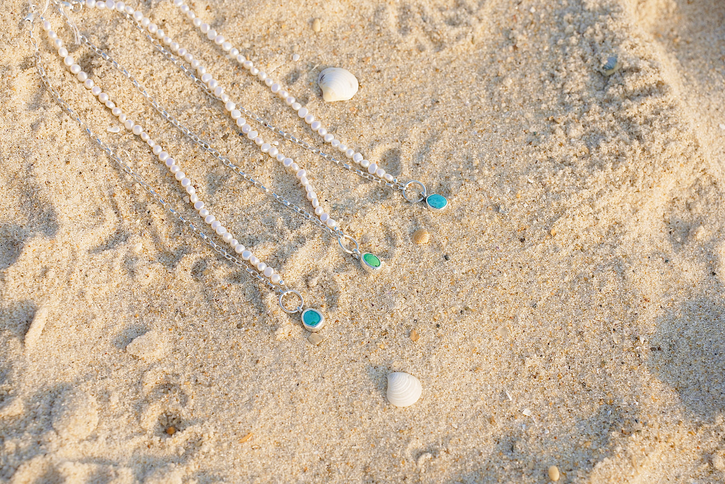 Chérie Turquoise + Pearl Necklace