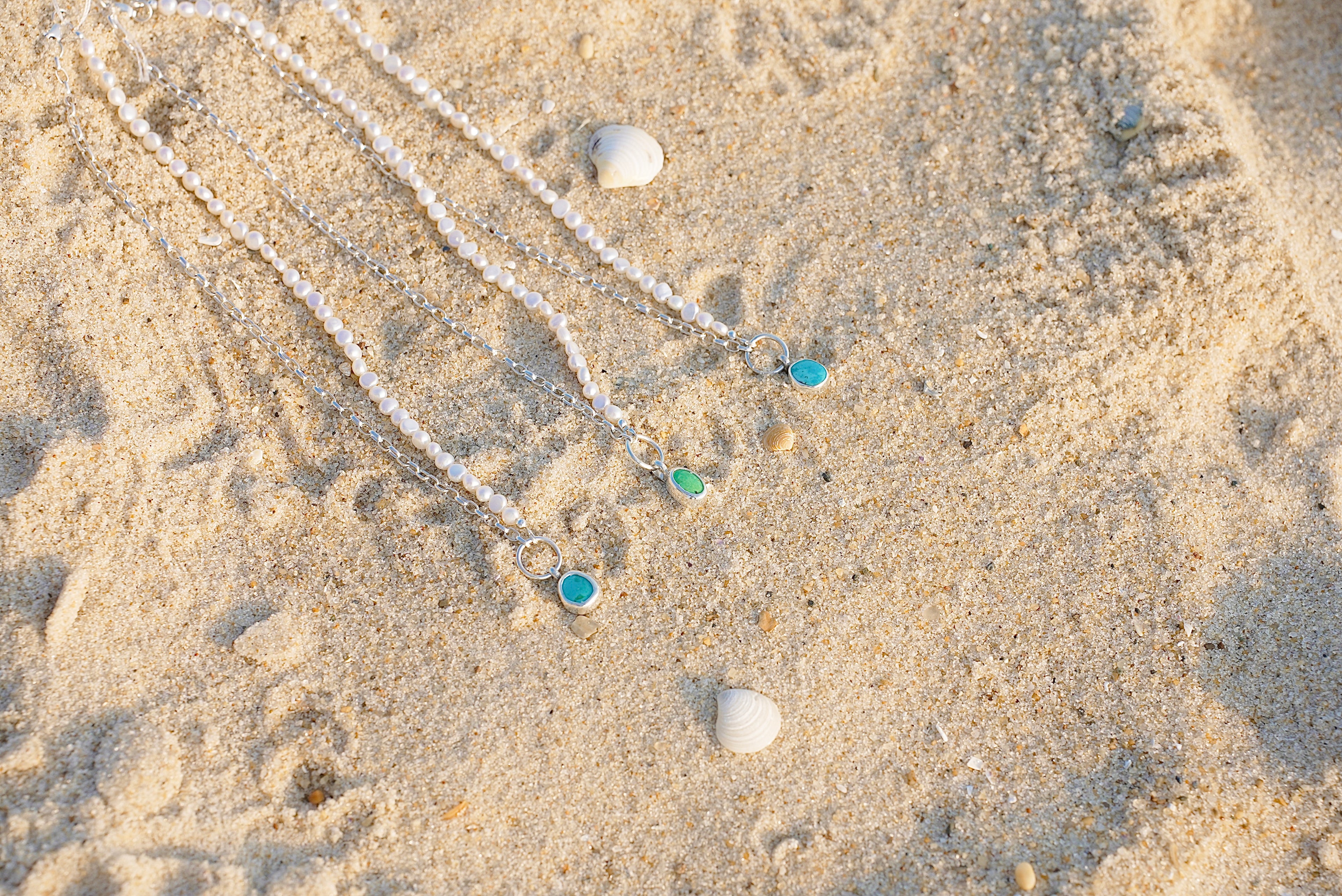 Chérie Turquoise + Pearl Necklace