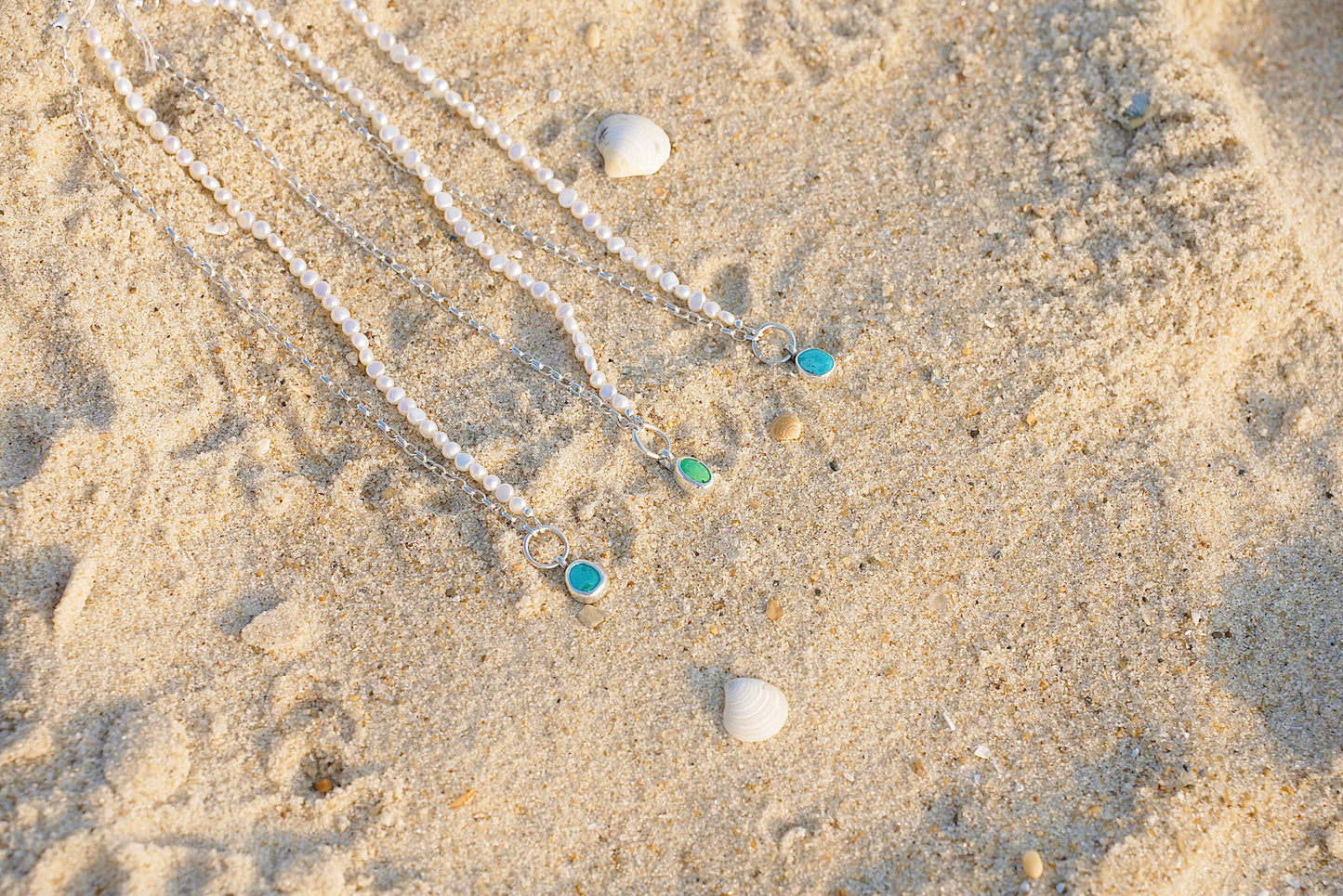 Chérie Turquoise + Pearl Necklace