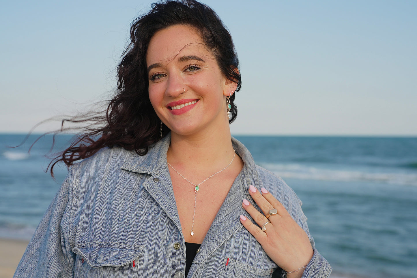 Land + Sea Lariat Necklace