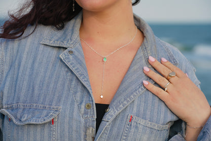 Land + Sea Lariat Necklace