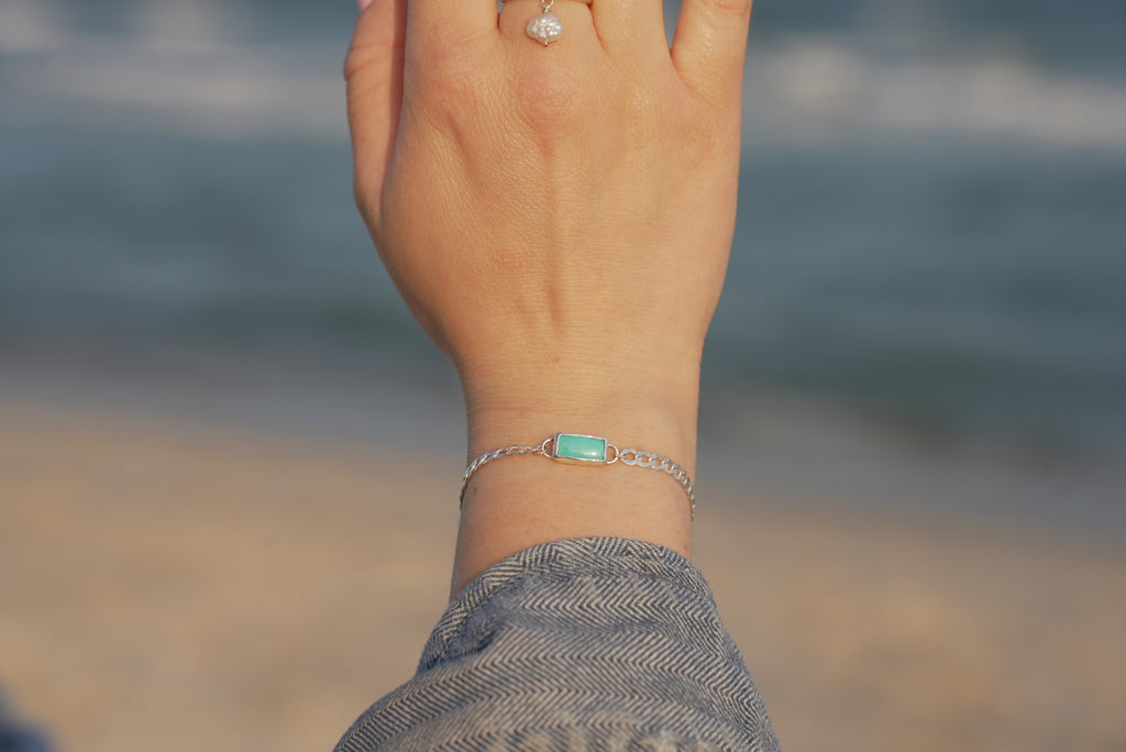 Turquoise Curb Chain Bracelet