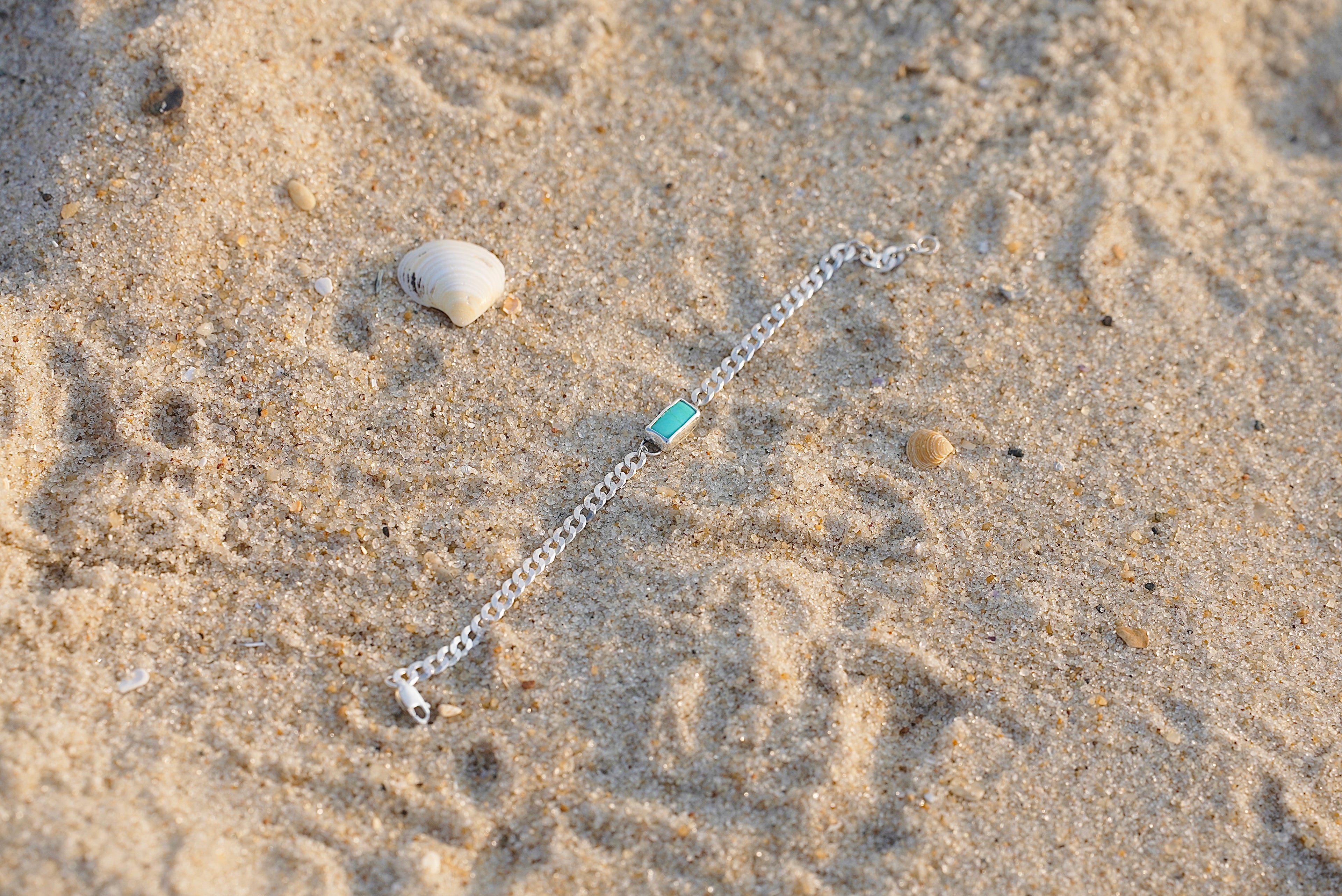 Turquoise Curb Chain Bracelet