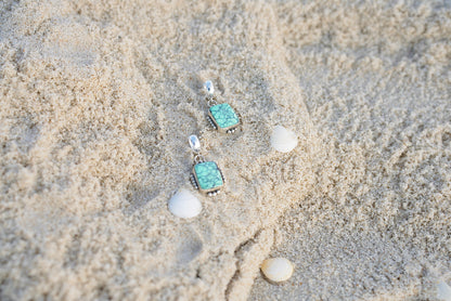 Desert Bloom Variscite Earrings