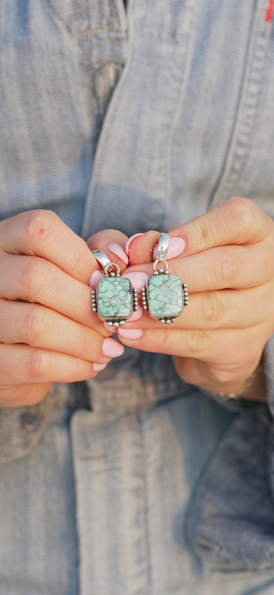Desert Bloom Variscite Earrings