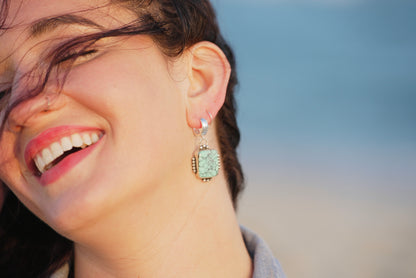 Desert Bloom Variscite Earrings