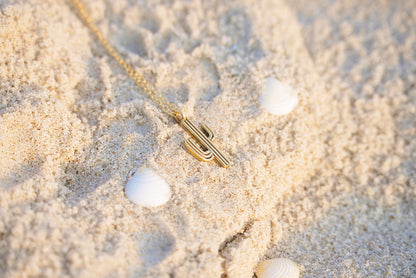 Saguaro Necklace Brass