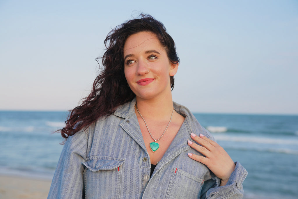 Shattuckite Bloom  Necklace