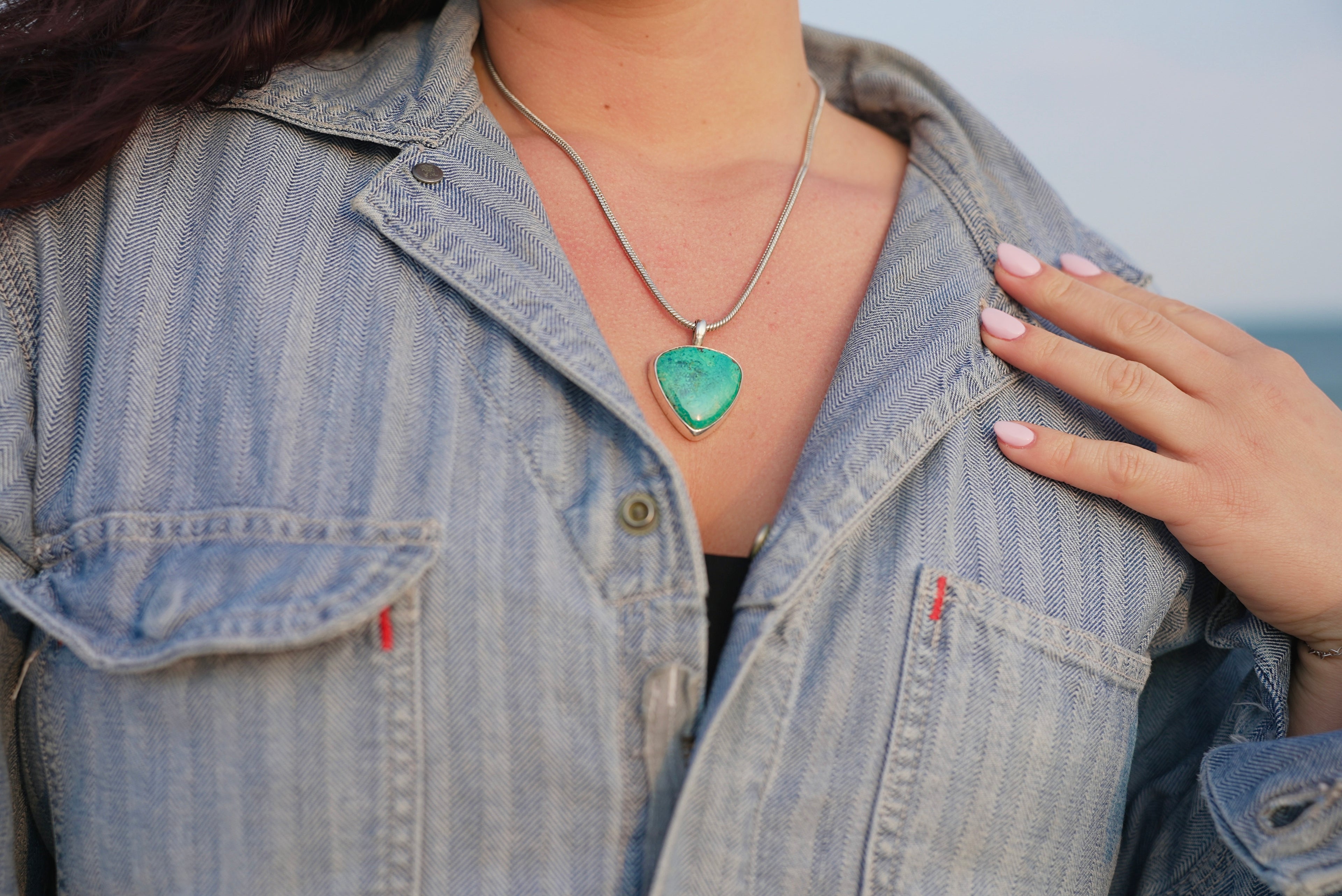 Shattuckite Bloom  Necklace