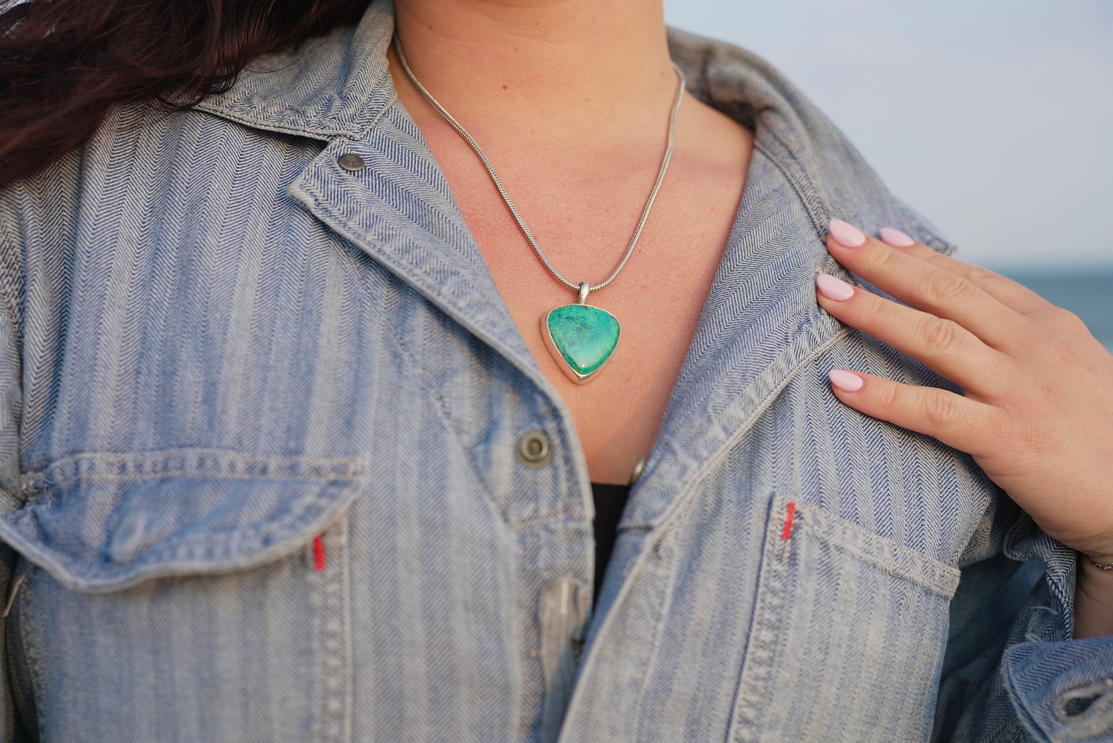 Shattuckite Bloom  Necklace
