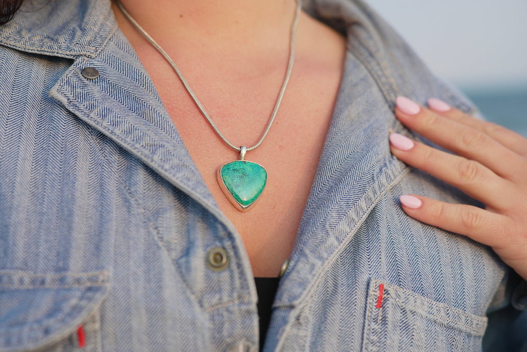 Shattuckite Bloom  Necklace