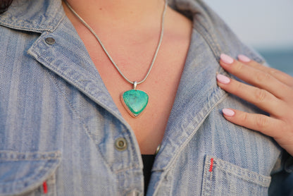 Shattuckite Bloom  Necklace