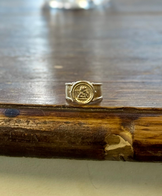 Vintage Revival Cherub Rings • Brass • Made to order