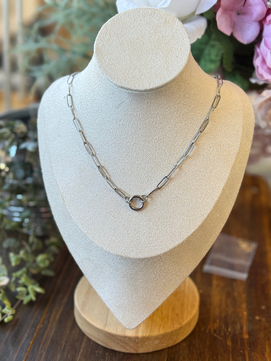 Stainless Steel Charm Keeper Neckalce