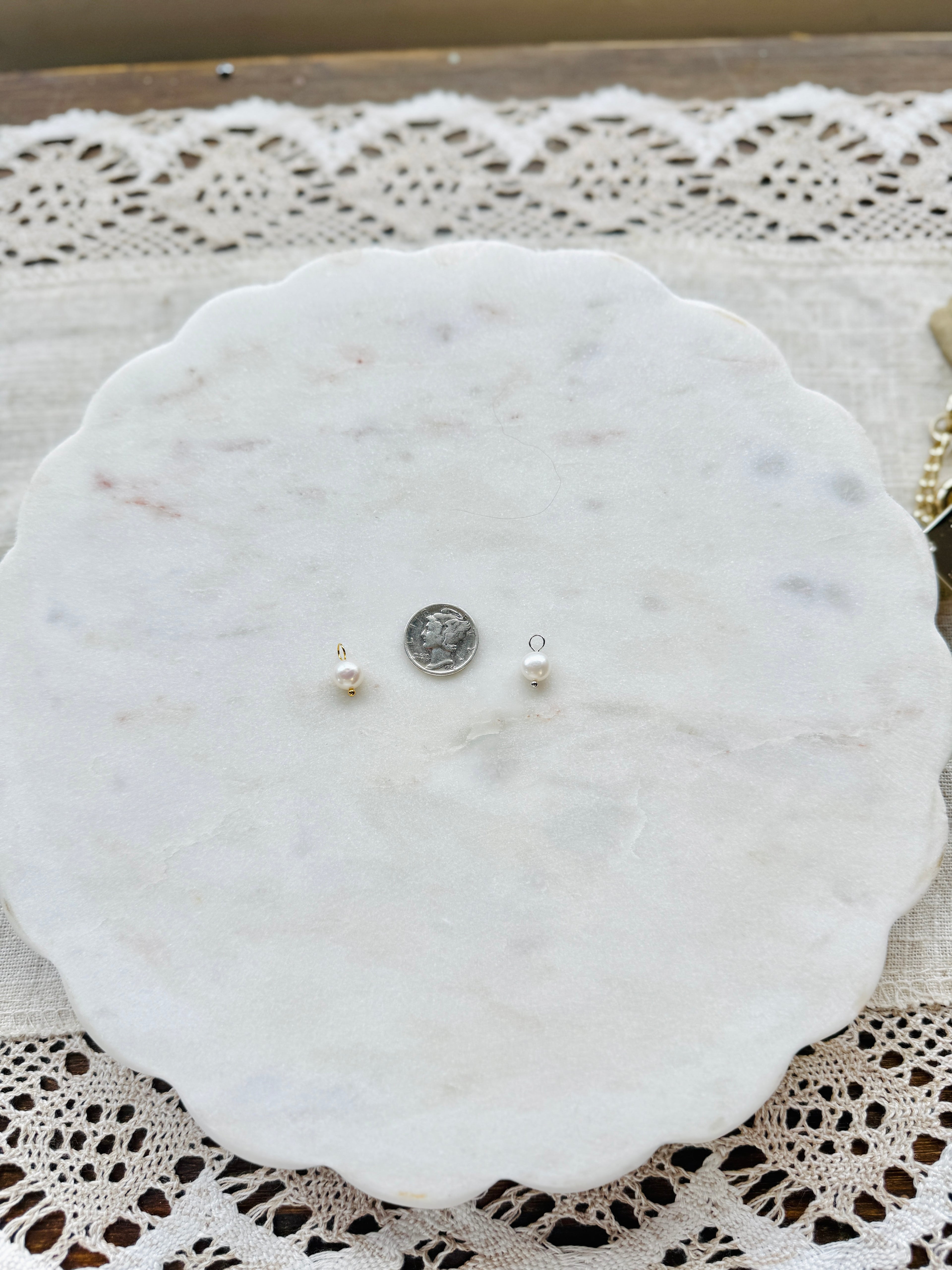 Mini pearl charms
