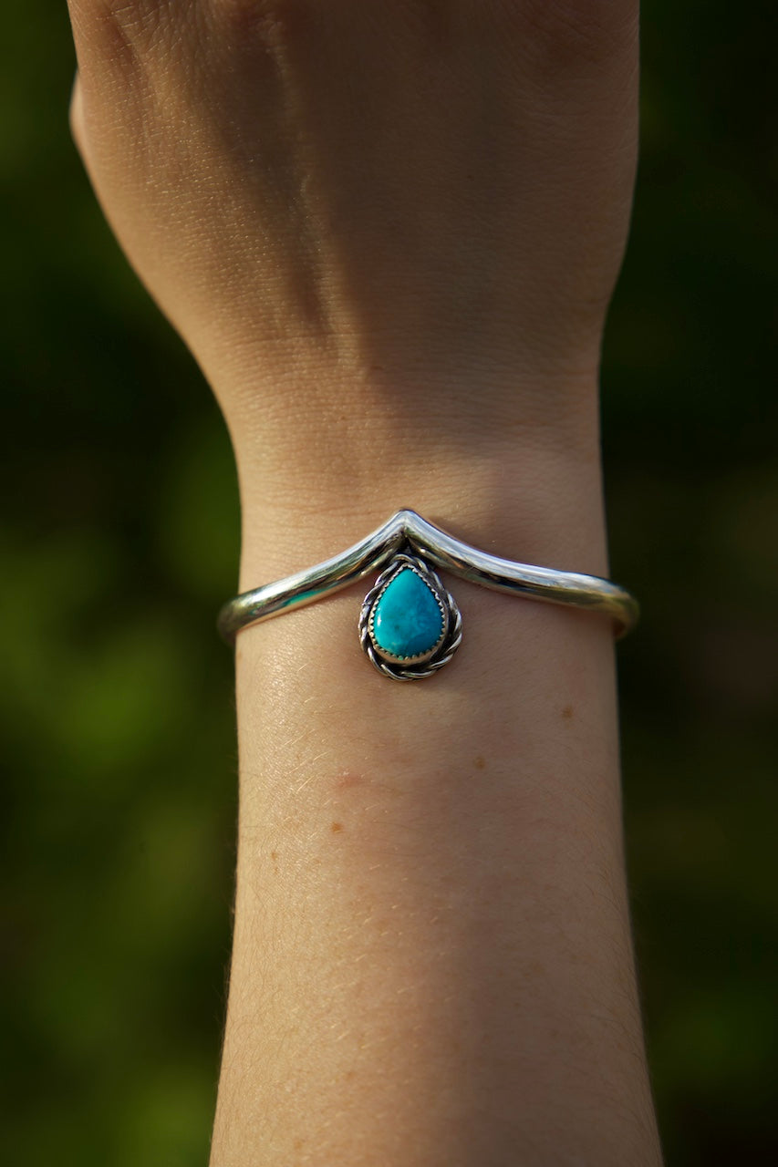 Kingman Turquoise Chevron Cuff