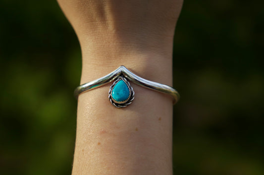 Kingman Turquoise Chevron Cuff