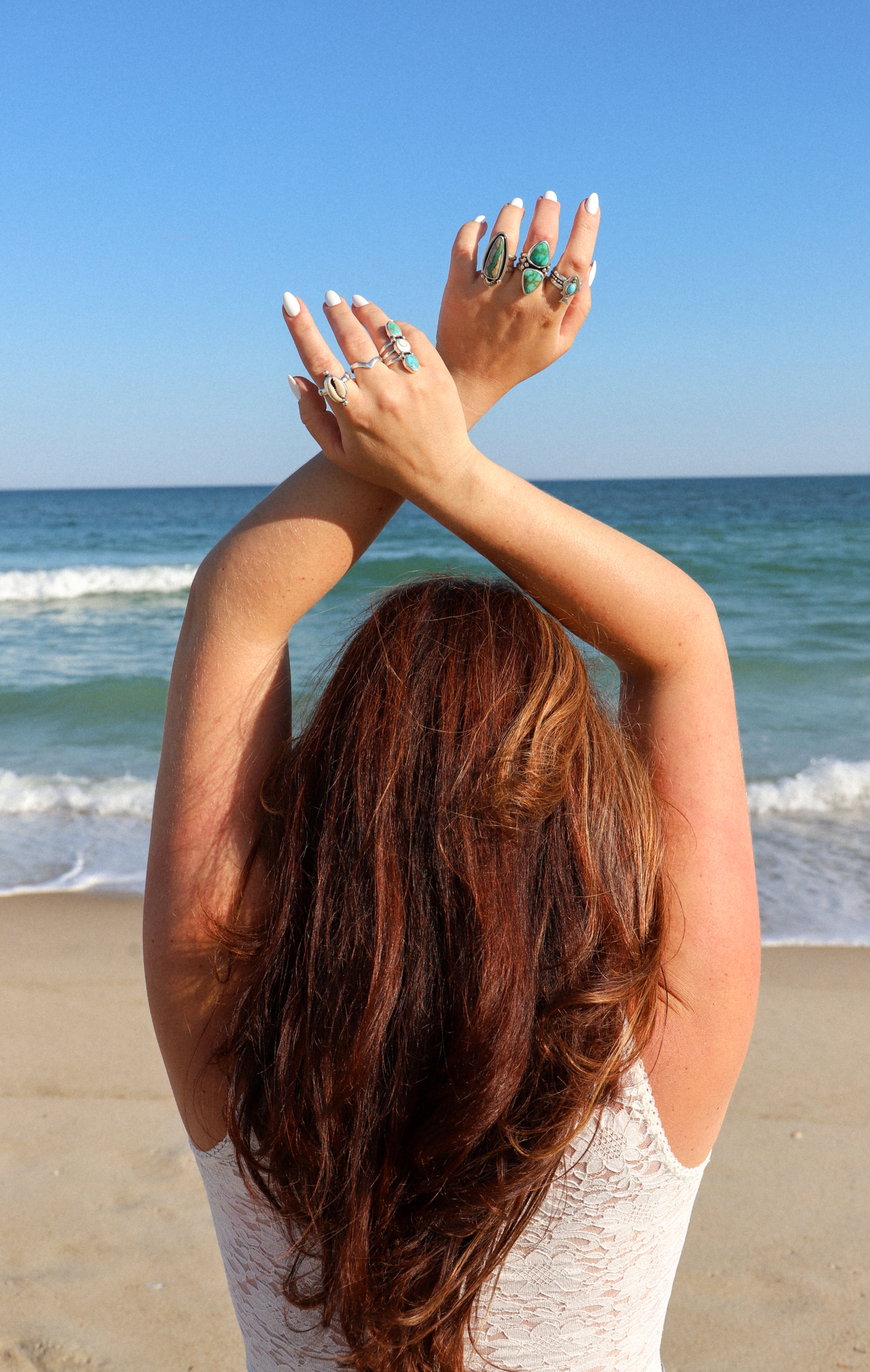 Turquoise + Shiva shell size 7