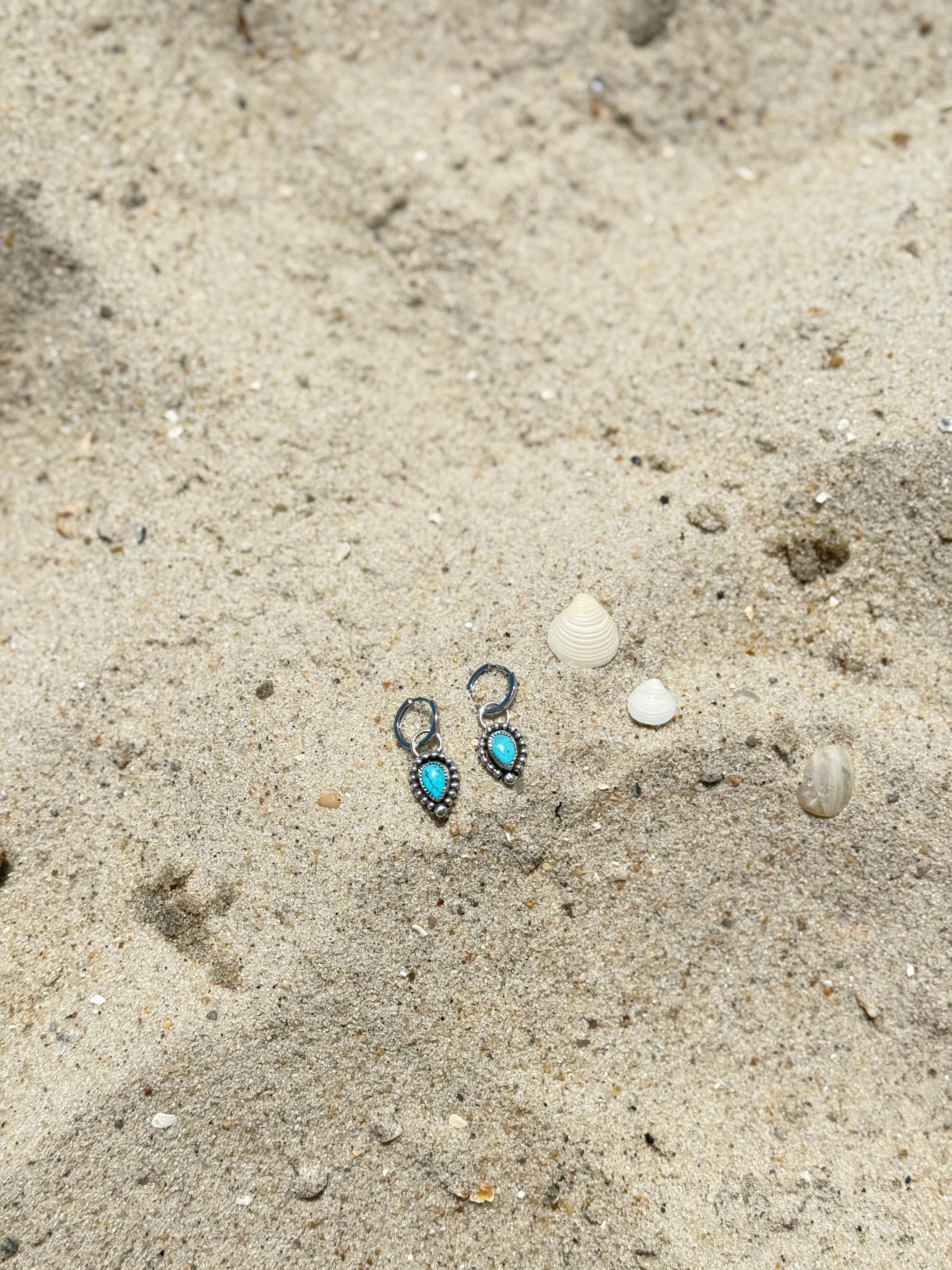 Kingman Turquoise Charm Earrings