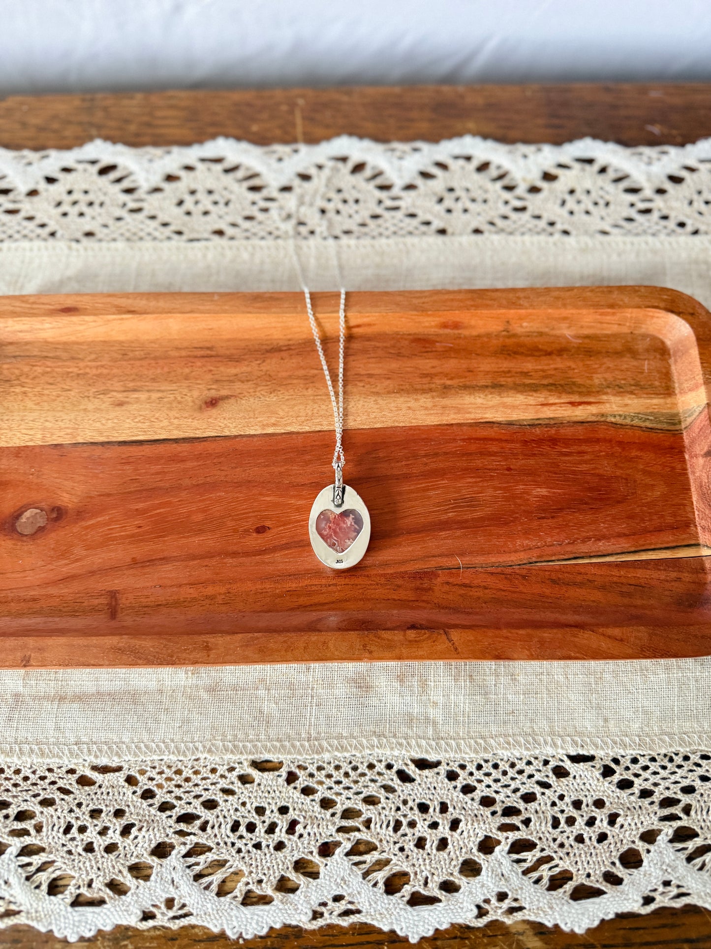 Regency Rose Heart Necklace