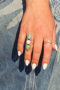 Turquoise + Shiva shell size 7