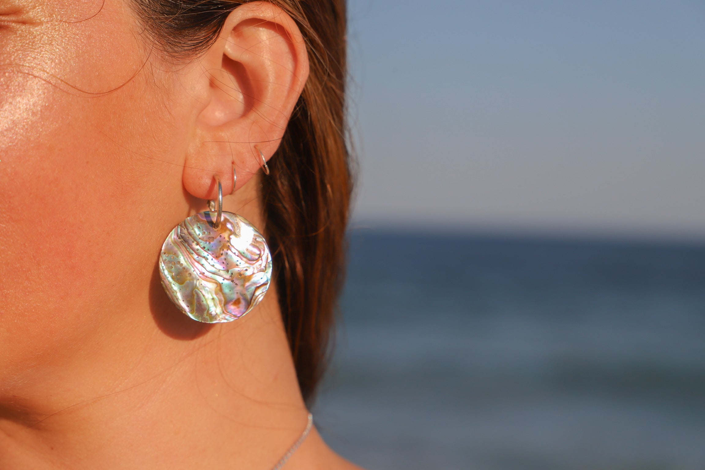 Abalone shell earrings