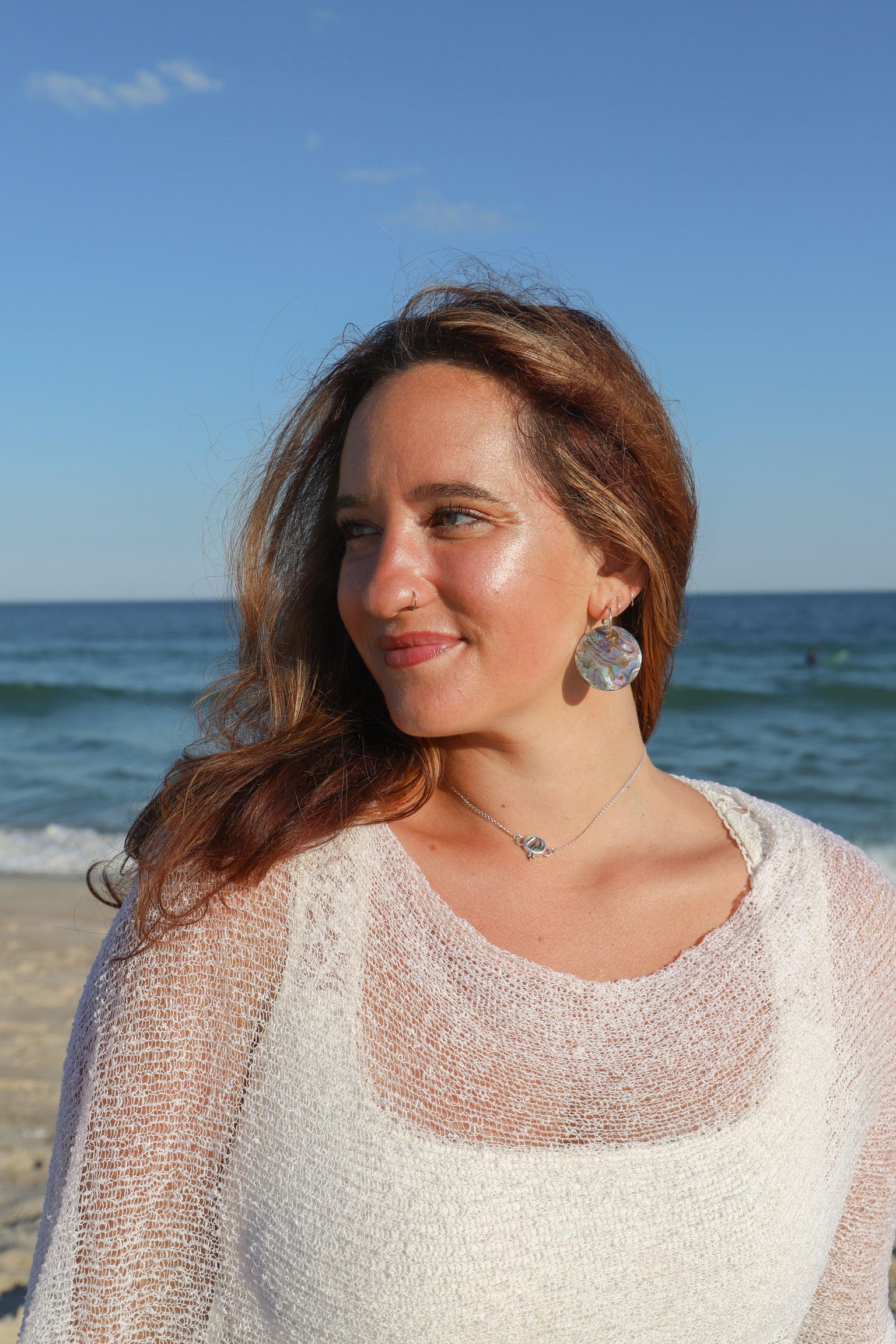 Abalone shell earrings