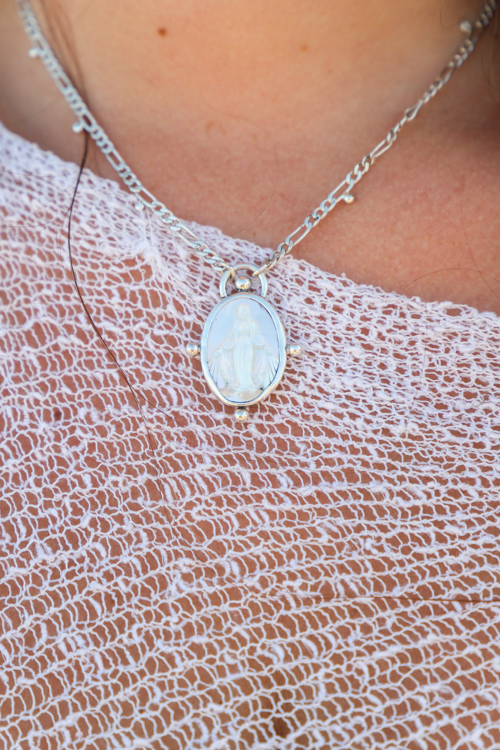Blessed Mother Pearl Necklace