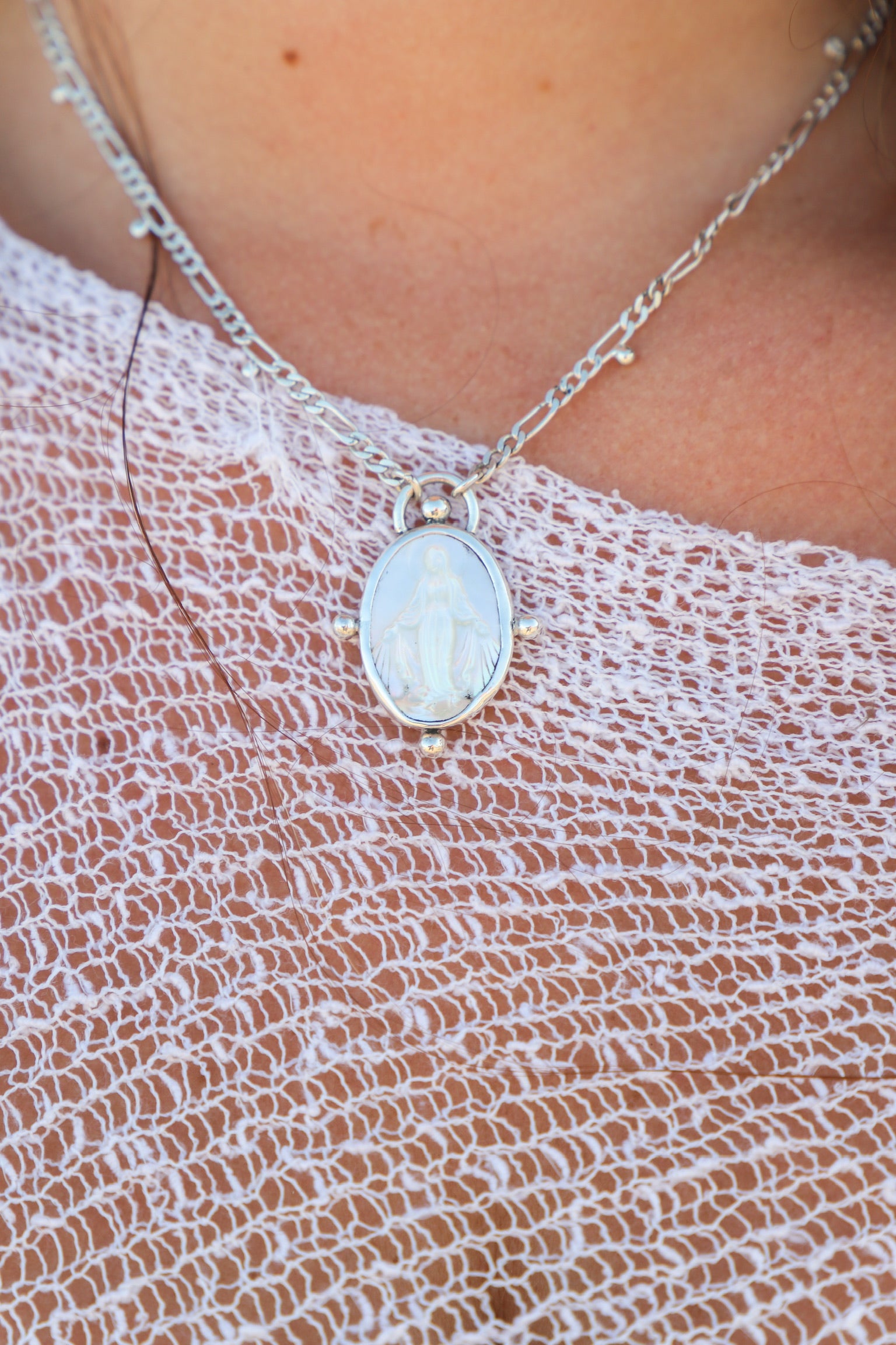 Blessed Mother Pearl Necklace