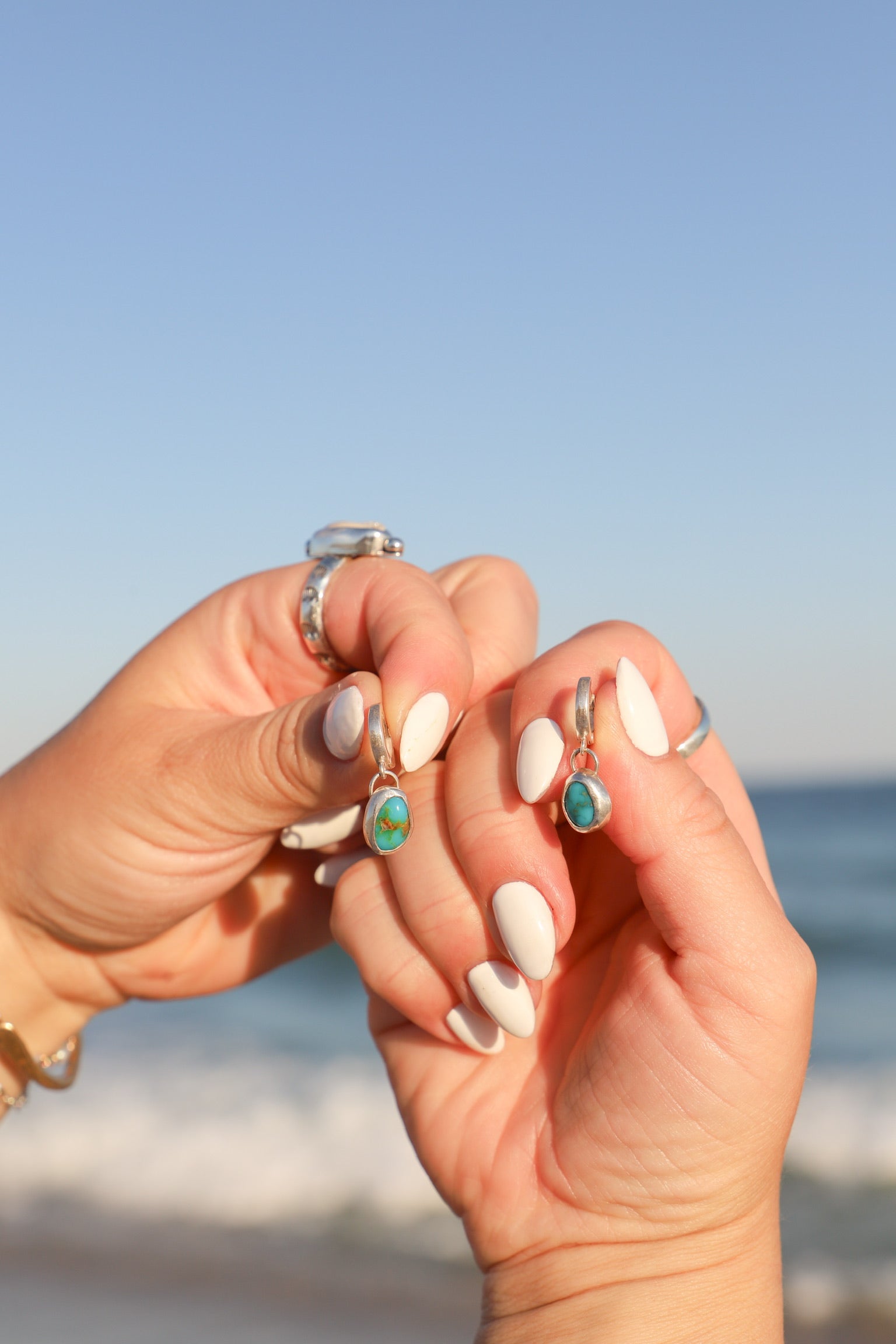 Turquoise Hoops